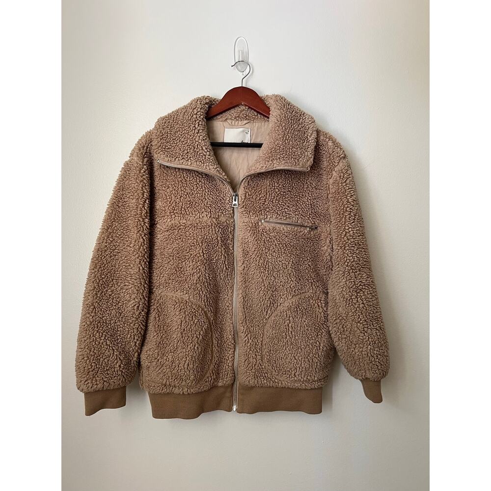 Wilfred Free Aritzia Teddy Sherpa Jacket Zip Up